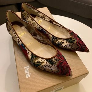 Authentic Christian Louboutin Follies Lace Flats